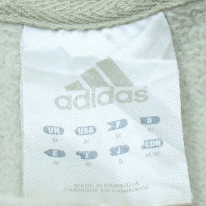 Adidas Men's White Pullover Hoodie Size M Fleece Sportswear