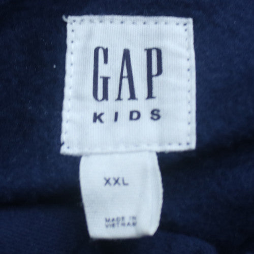 GAP Boys Blue Full Zip Fleece Hoodie 13-14 Years Casual Logo Sweatshirt
