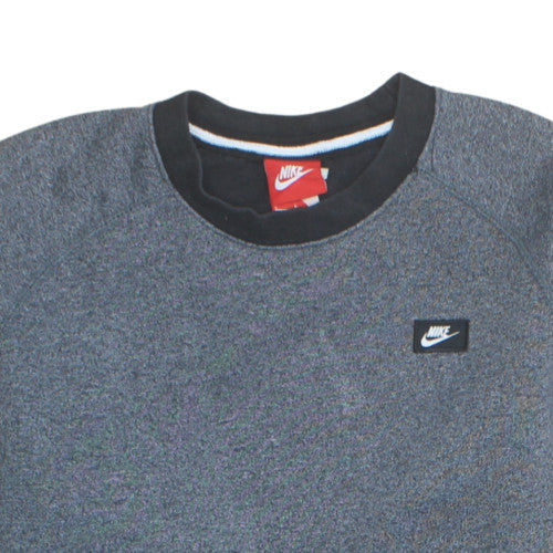 Nike Men's Grey Crew Neck Pullover Sweatshirt Size S