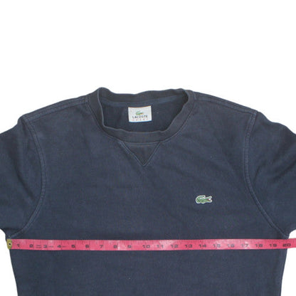 Lacoste Sport Men's Navy Cotton Crew Neck Sweatshirt Size M