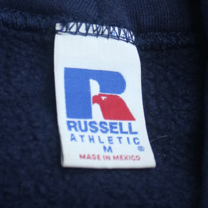 Russell Athletic Men's Blue Pullover Hoodie Size M Fleece Sweatshirt