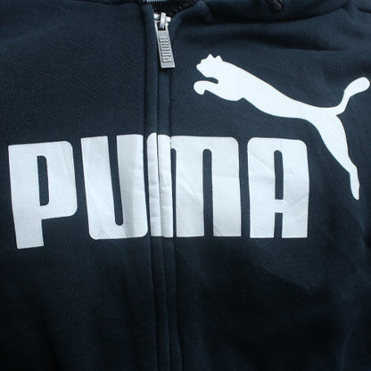 Puma Men's Black Full Zip Hoodie L Sports Fleece Sweatshirt