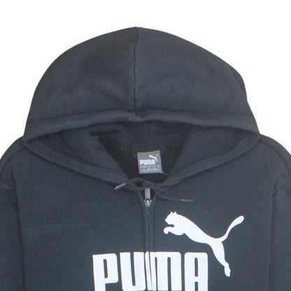 Puma Men's Black Full Zip Hoodie L Sports Fleece Sweatshirt