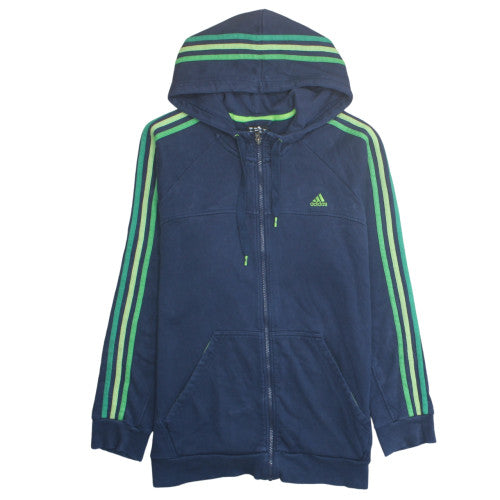 Adidas Mens Blue Full Zip Hoodie XL Athletic Fleece Sweatshirt
