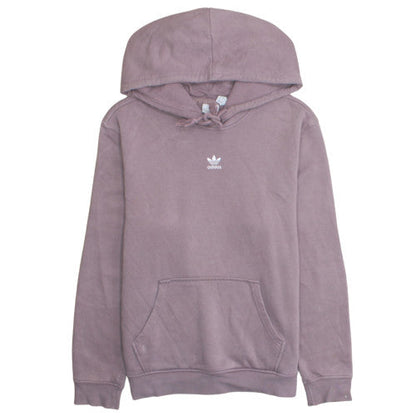 Adidas Women Mauve Hoodie Size 10 Pullover Cotton Logo Casual