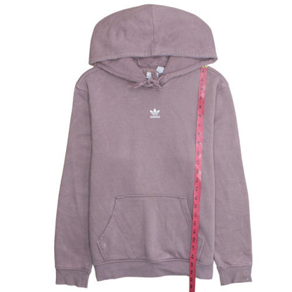 Adidas Women Mauve Hoodie Size 10 Pullover Cotton Logo Casual