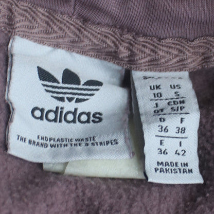 Adidas Women Mauve Hoodie Size 10 Pullover Cotton Logo Casual