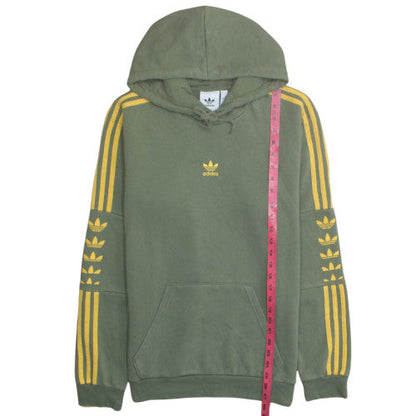 Adidas Men’s Green Pullover Hoodie S Logo Fleece Sportswear