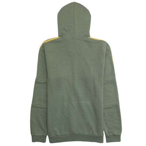 Adidas Men’s Green Pullover Hoodie S Logo Fleece Sportswear