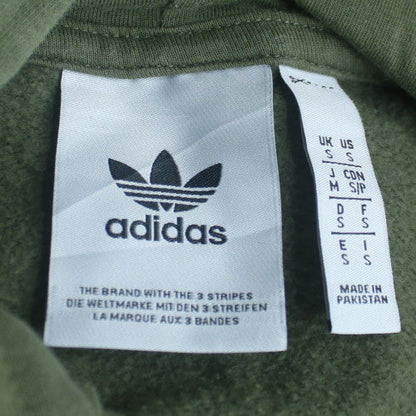 Adidas Men’s Green Pullover Hoodie S Logo Fleece Sportswear