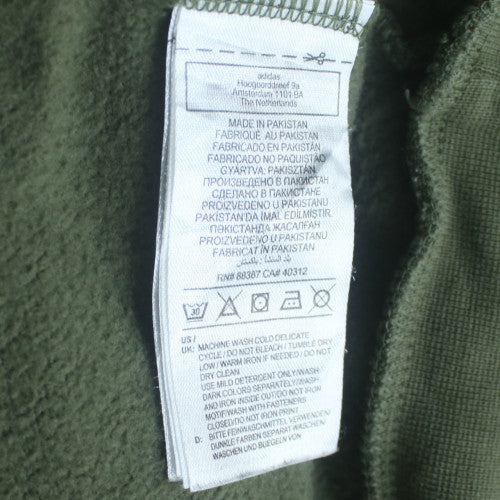 Adidas Men’s Green Pullover Hoodie S Logo Fleece Sportswear