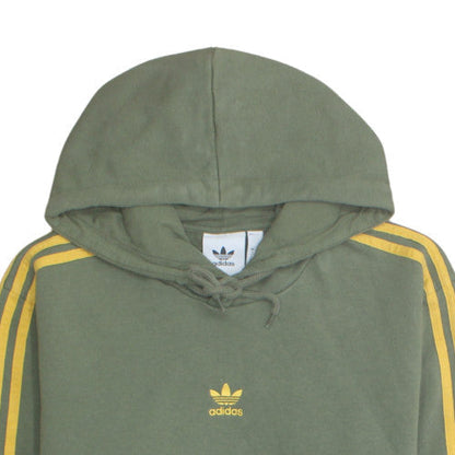 Adidas Men’s Green Pullover Hoodie S Logo Fleece Sportswear