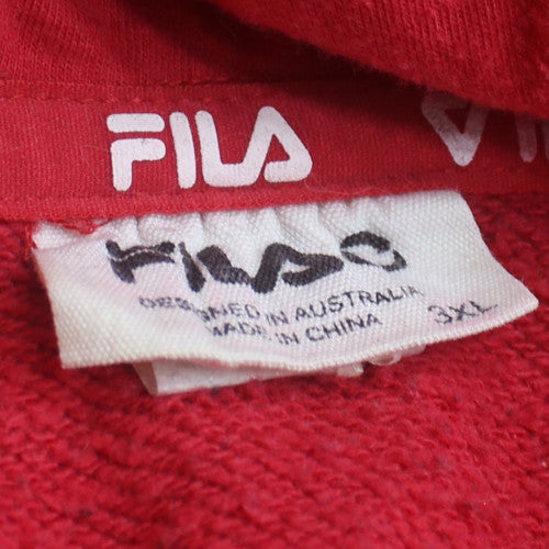 FILA Men's Multicoloured 3XL Pullover Hoodie Logo Sportswear