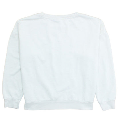 Disney Women White Mickey Mouse Pullover Sweatshirt Size L
