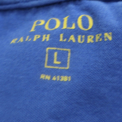 Ralph Lauren Men's Blue V-Neck Cotton T-Shirt Size L