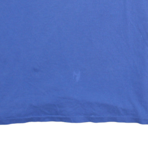 Ralph Lauren Men's Blue V-Neck Cotton T-Shirt Size L
