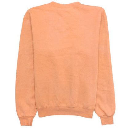 Champion Men's Orange Crew Neck Fleece Pullover Sweatshirt S