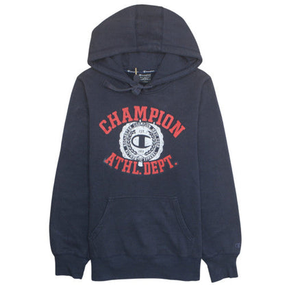 Champion Men's Blue Graphic Pullover Hoodie Size L