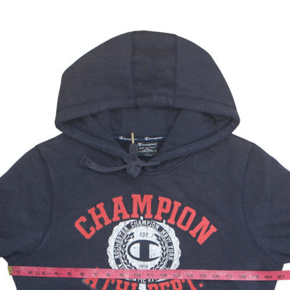 Champion Men's Blue Graphic Pullover Hoodie Size L