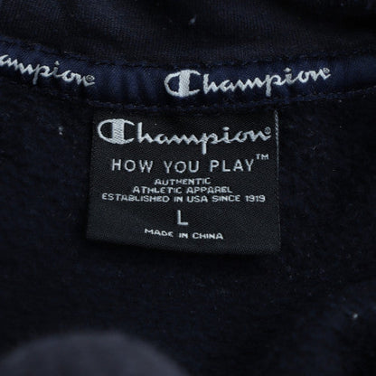Champion Men's Blue Graphic Pullover Hoodie Size L