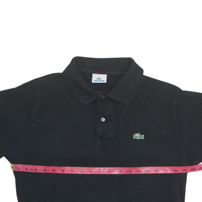 Lacoste Men's Black Cotton Classic Fit Short Sleeve Polo Shirt Size L
