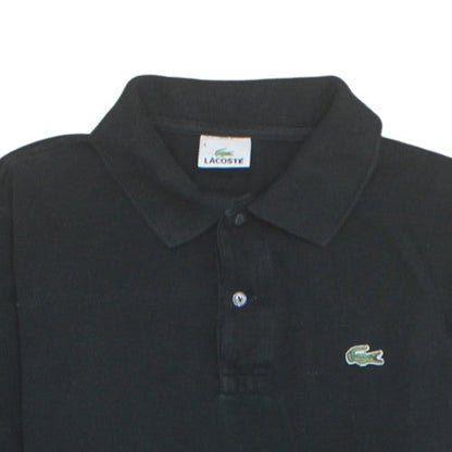 Lacoste Men's Black Cotton Classic Fit Short Sleeve Polo Shirt Size L