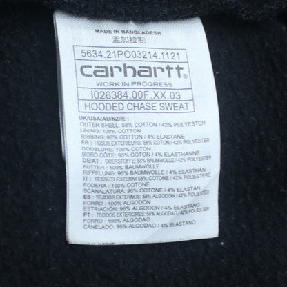 Carhartt Men’s Black Pullover Hoodie M Heavyweight Fleece Lined