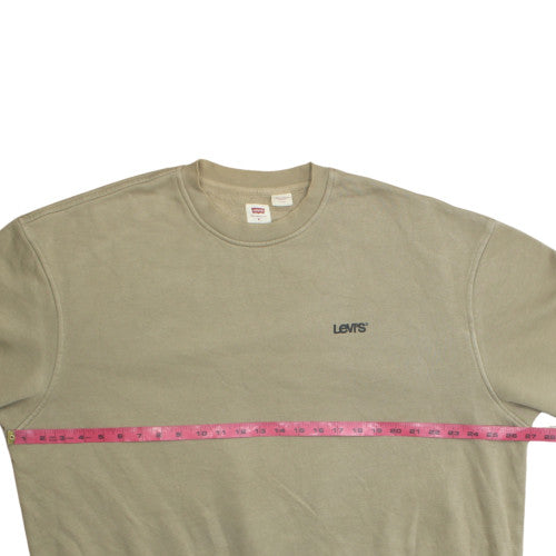 Levi's Men's Beige XL Relaxed Fit Crew Neck Cotton Blend Sweatshirt