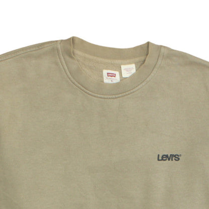 Levi's Men's Beige XL Relaxed Fit Crew Neck Cotton Blend Sweatshirt