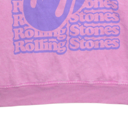 Primark Women’s Pink Rolling Stones Graphic Crew Neck Sweatshirt Size S
