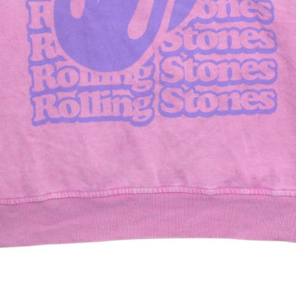 Primark Women’s Pink Rolling Stones Graphic Crew Neck Sweatshirt Size S