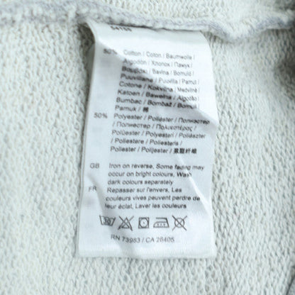 Helly Hansen Men's Grey Pullover Hoodie L Logo Cotton Blend