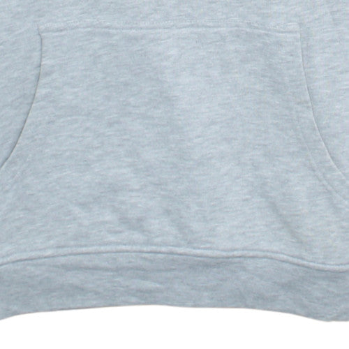 Helly Hansen Men's Grey Pullover Hoodie L Logo Cotton Blend