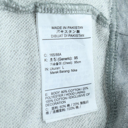 Nike Men's Grey Full Zip Hoodie Size L Fleece Sportswear