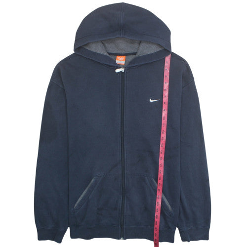 Nike Men's Blue Full Zip Hoodie 2XL Fleece Lined Sportswear
