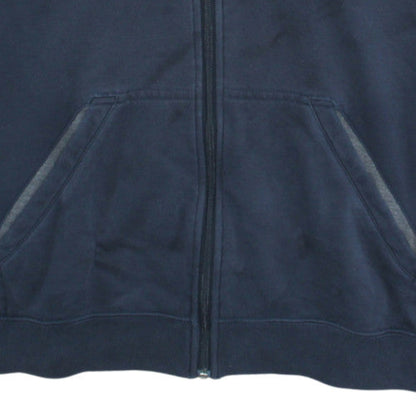 Nike Men's Blue Full Zip Hoodie 2XL Fleece Lined Sportswear
