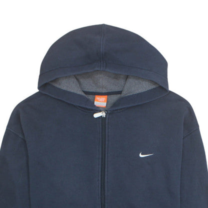 Nike Men's Blue Full Zip Hoodie 2XL Fleece Lined Sportswear