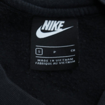 Nike Men's Black Crew Neck Sweatshirt S Pullover Fleece Logo