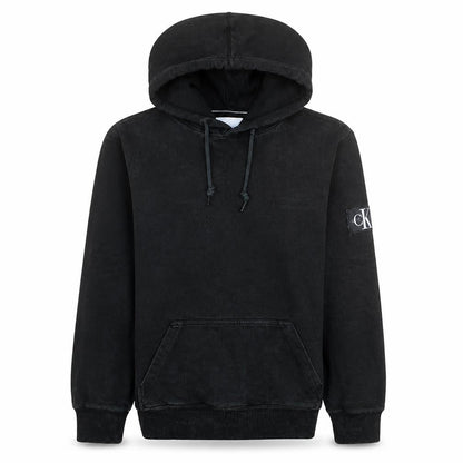 Calvin Klein Jeans Men’s Black Pullover Hoodie L Logo Fleece