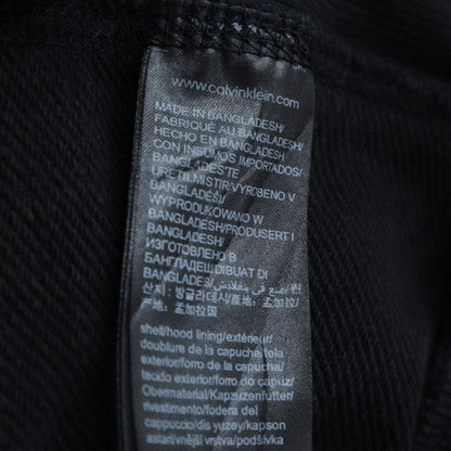 Calvin Klein Jeans Men’s Black Pullover Hoodie L Logo Fleece