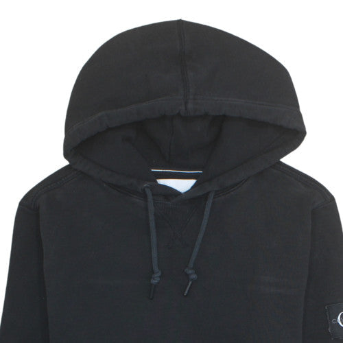Calvin Klein Jeans Men’s Black Pullover Hoodie L Logo Fleece