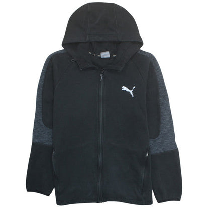 Puma Men's Black XL Full Zip Fleece Hoodie with Logo