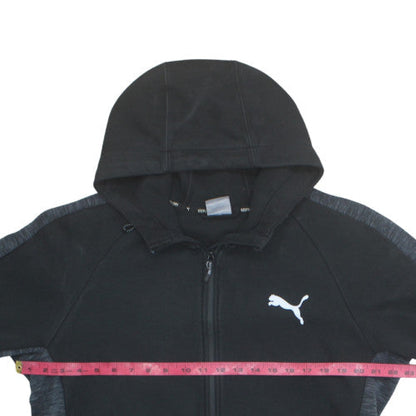 Puma Men's Black XL Full Zip Fleece Hoodie with Logo