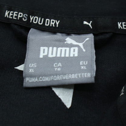 Puma Men's Black XL Full Zip Fleece Hoodie with Logo