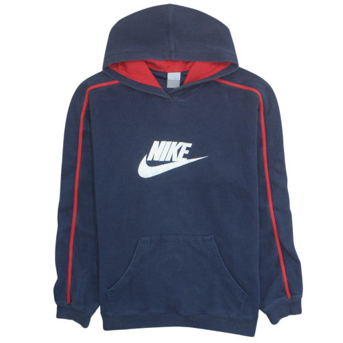 Nike Men's Navy Blue XL Pullover Hoodie with Logo Graphic Print