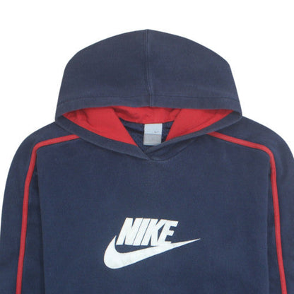 Nike Men's Navy Blue XL Pullover Hoodie with Logo Graphic Print