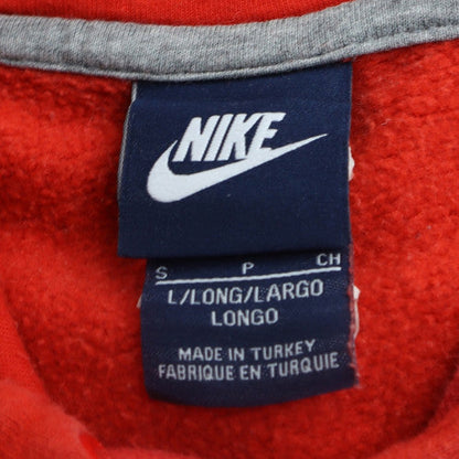 Nike Men's Red Pullover Hoodie L Regular Fit Sports Fleece