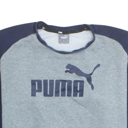 Puma Men's Grey XL Pullover Sweatshirt Crew Neck Fleece Jumper