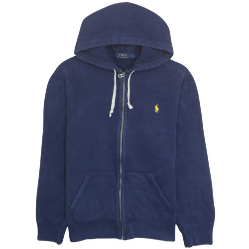 Ralph Lauren Men's Blue Full Zip Hoodie L Cotton Blend