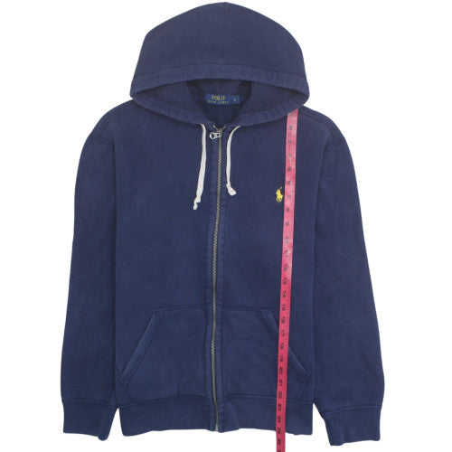 Ralph Lauren Men's Blue Full Zip Hoodie L Cotton Blend